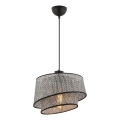 Lampada sospesa BARETTE 1xE27/60W/230V grigia/nera