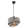 Lampada sospesa BARETTE 1xE27/60W/230V grigia/nera