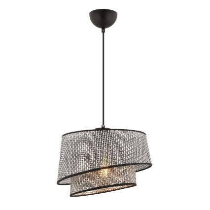 Lampada sospesa BARETTE 1xE27/60W/230V grigia/nera