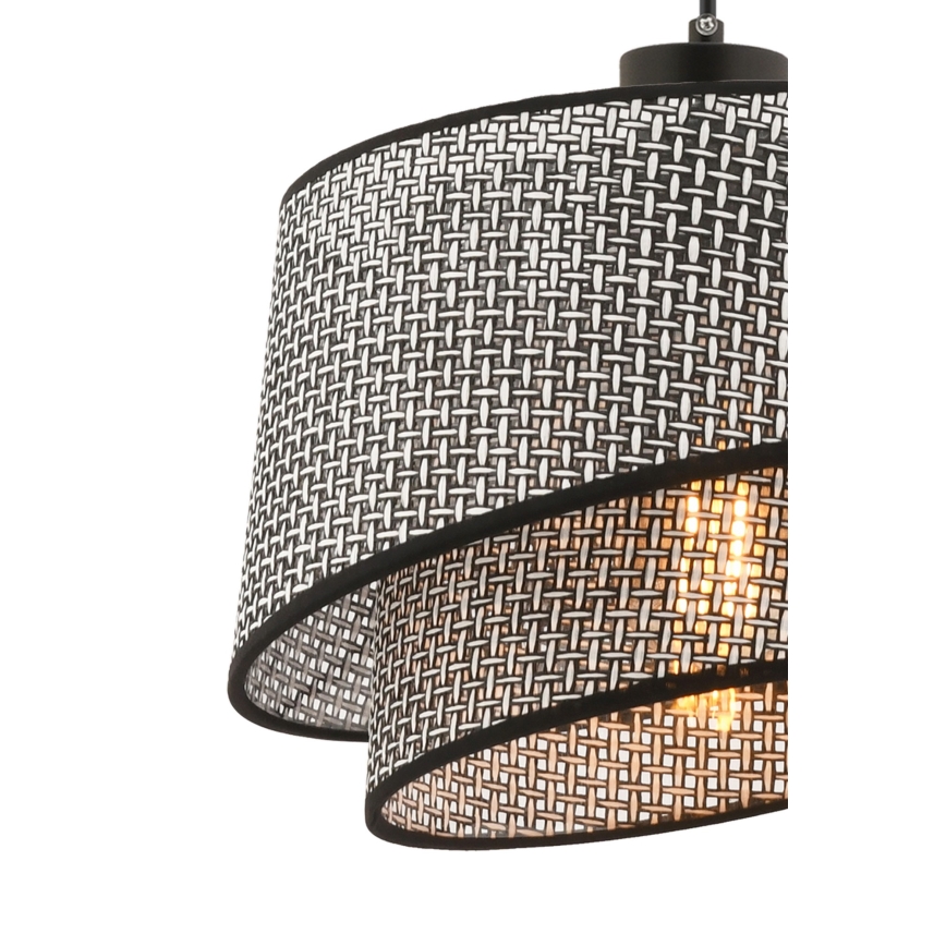 Lampada sospesa BARETTE 1xE27/60W/230V grigia/nera