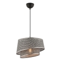 Lampada sospesa BARETTE 1xE27/60W/230V grigio/cromato lucido