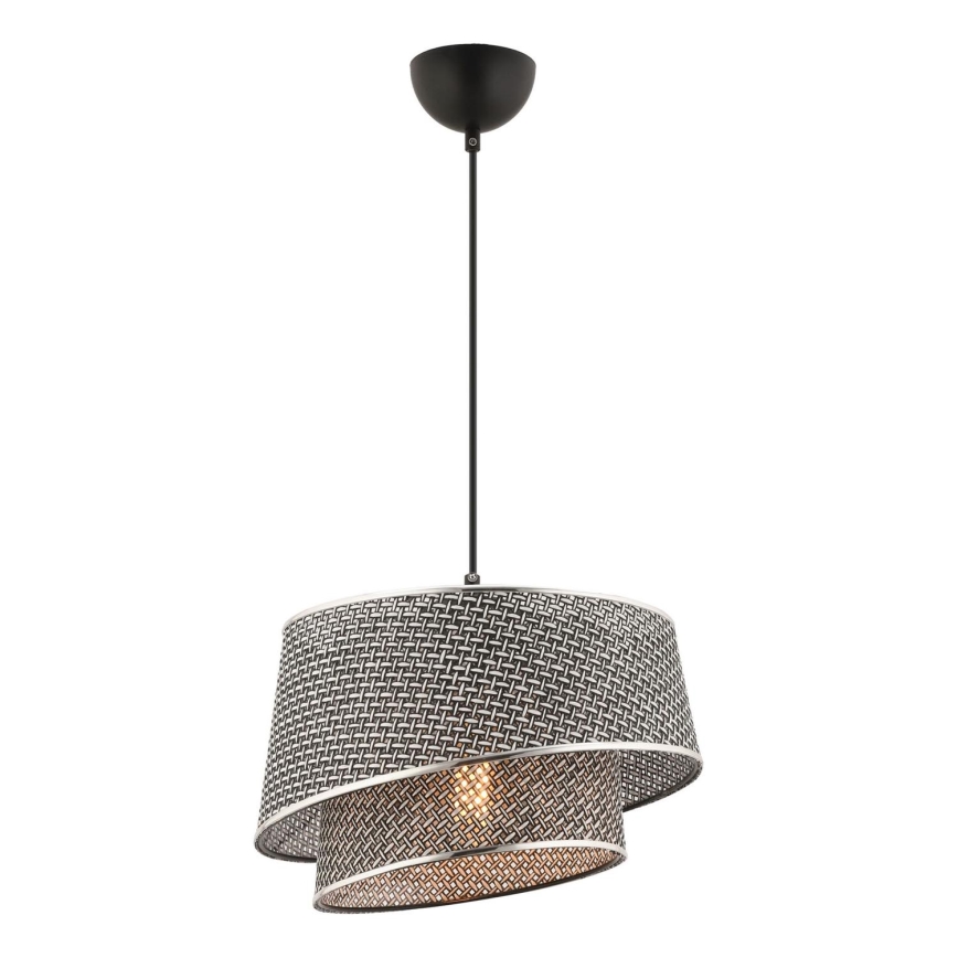 Lampada sospesa BARETTE 1xE27/60W/230V grigio/cromato lucido