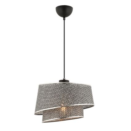 Lampada sospesa BARETTE 1xE27/60W/230V grigio/cromato lucido