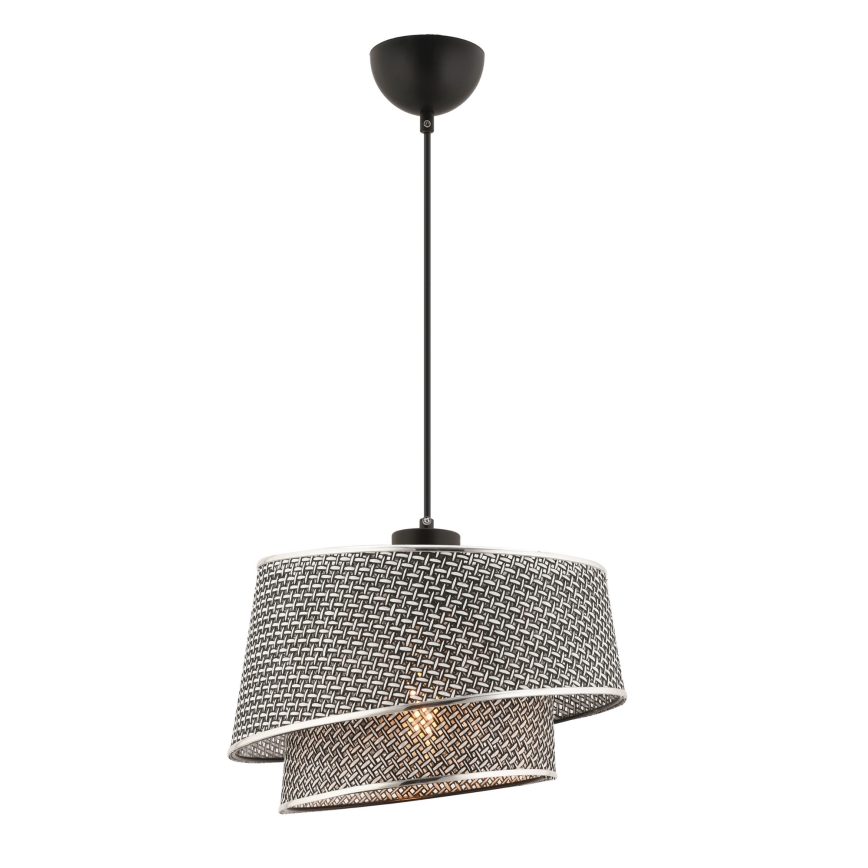 Lampada sospesa BARETTE 1xE27/60W/230V grigio/cromato lucido