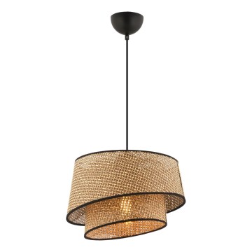 Lampada sospesa BARETTE 1xE27/60W/230V marrone/nera