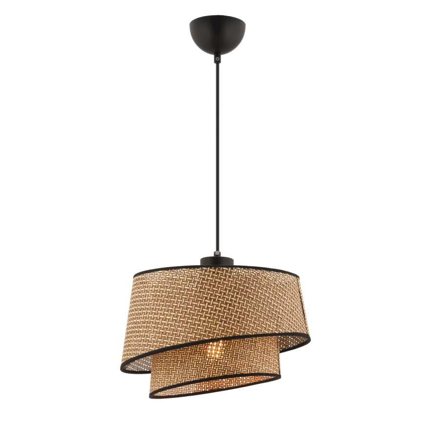 Lampada sospesa BARETTE 1xE27/60W/230V marrone/nera
