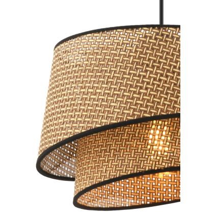 Lampada sospesa BARETTE 1xE27/60W/230V marrone/nera