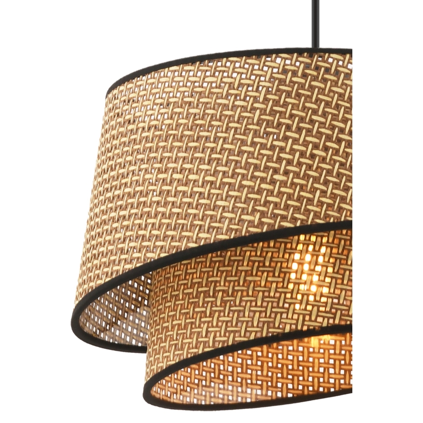 Lampada sospesa BARETTE 1xE27/60W/230V marrone/nera