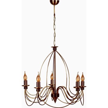 Lampada sospesa CLASSIC 5xE14/40W/230V bronzo