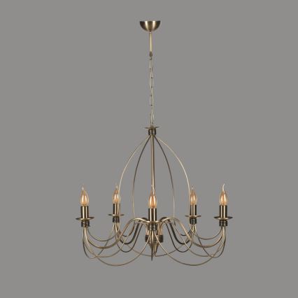 Lampada sospesa CLASSIC 5xE14/40W/230V bronzo