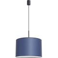 Lampada sospesa con cavo NEVIA 1xE27/15W/230V diam. 40 cm blu