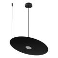 Lampada sospesa con cavo PIATTO 1xGX53/15W/230V Ø 45 cm nera