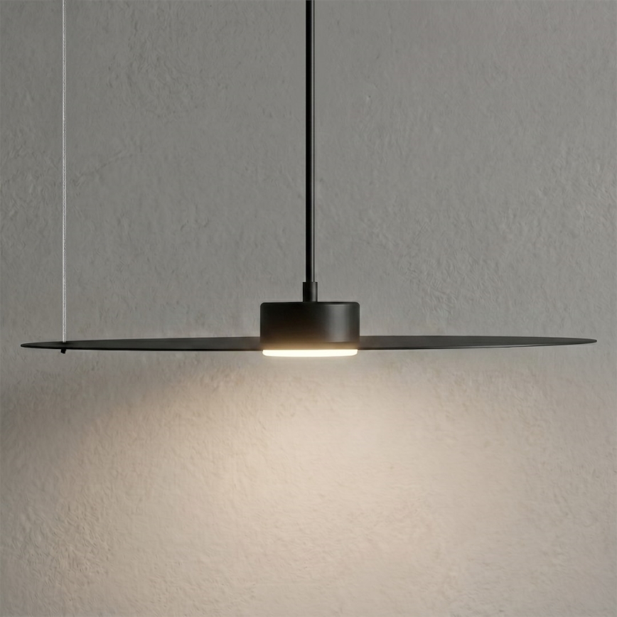 Lampada sospesa con cavo PIATTO 1xGX53/15W/230V Ø 45 cm nera