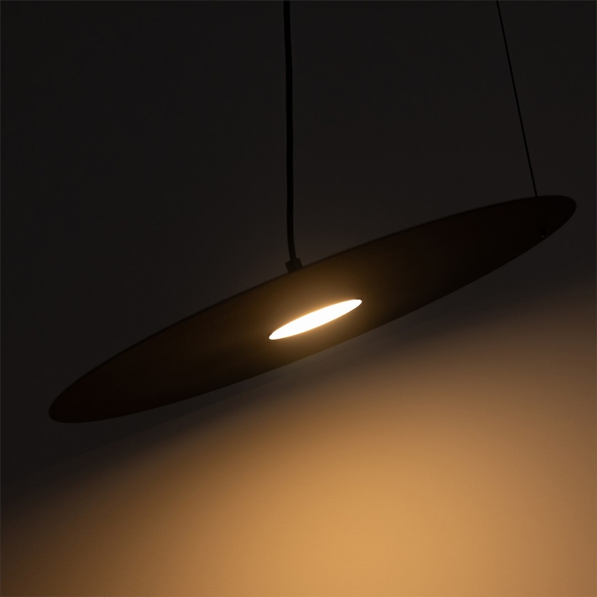 Lampada sospesa con cavo PIATTO 1xGX53/15W/230V Ø 45 cm nera