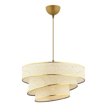 Lampada sospesa COUPER 1xE27/60W/230V crema/oro