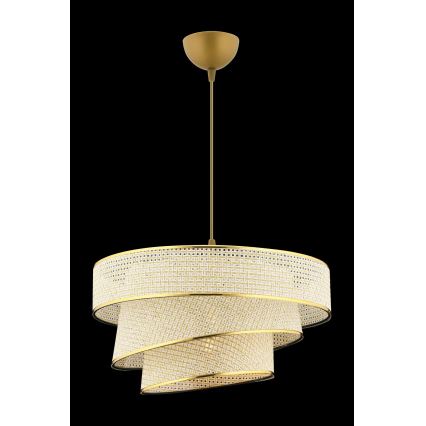 Lampada sospesa COUPER 1xE27/60W/230V crema/oro