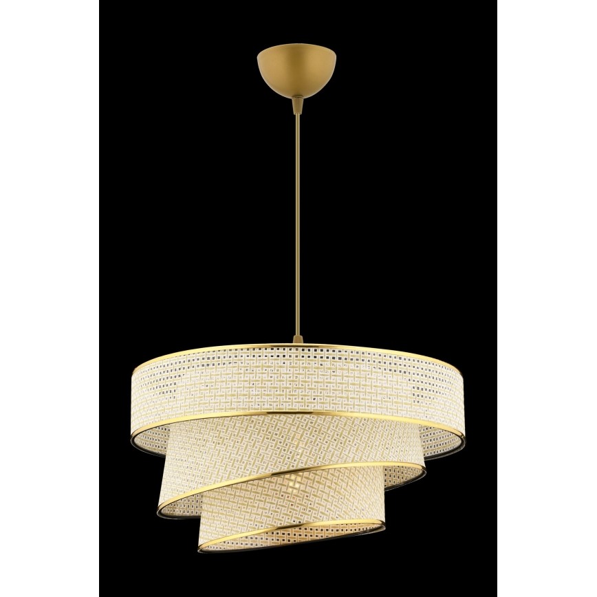 Lampada sospesa COUPER 1xE27/60W/230V crema/oro