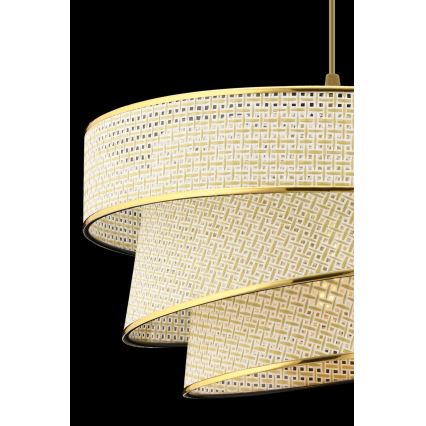 Lampada sospesa COUPER 1xE27/60W/230V crema/oro