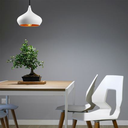 Lampada sospesa DODO 1xE27/40W/230V, bianca