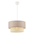Lampada sospesa ECHO 1xE27/60W/230V beige/crema