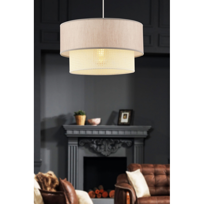 Lampada sospesa ECHO 1xE27/60W/230V beige/crema
