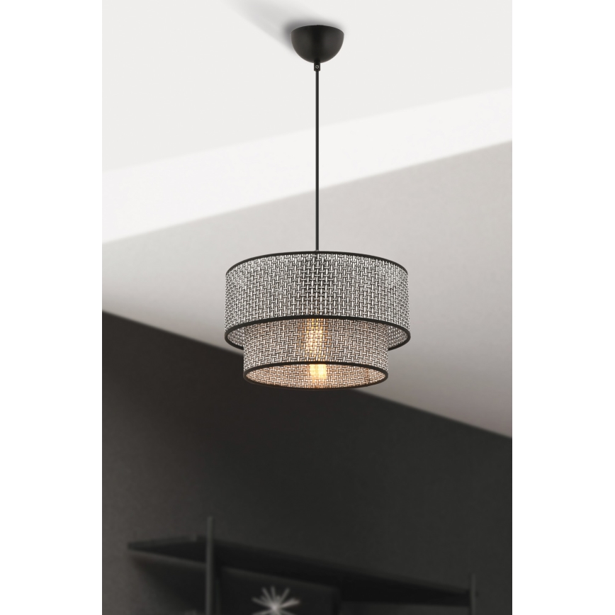 Lampada sospesa ECHO 1xE27/60W/230V grigio/nero