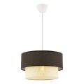 Lampada sospesa ECHO 1xE27/60W/230V marrone/crema