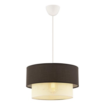 Lampada sospesa ECHO 1xE27/60W/230V marrone/crema