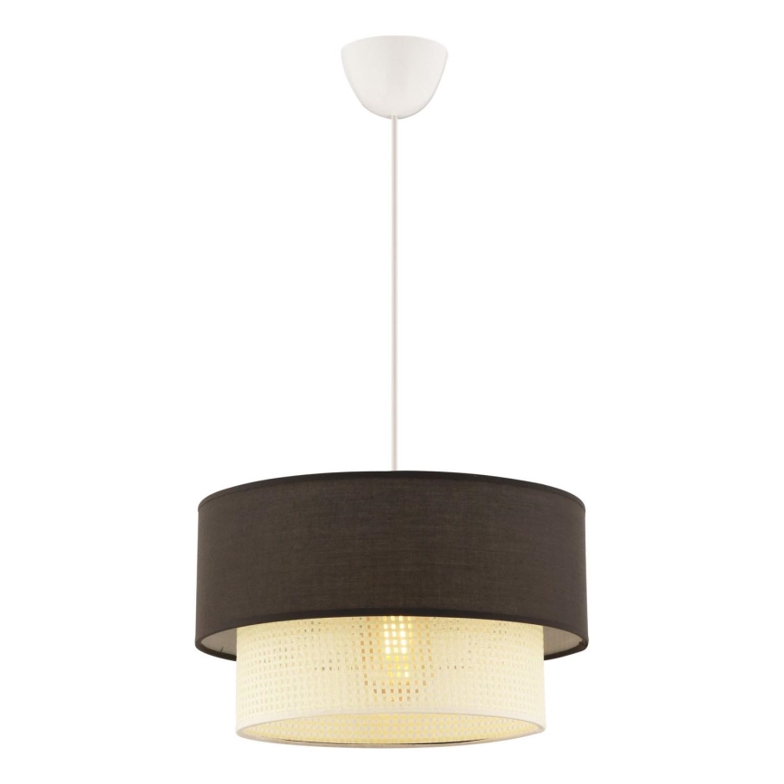 Lampada sospesa ECHO 1xE27/60W/230V marrone/crema