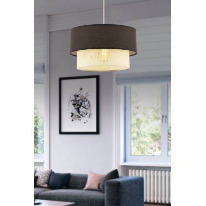 Lampada sospesa ECHO 1xE27/60W/230V marrone/crema