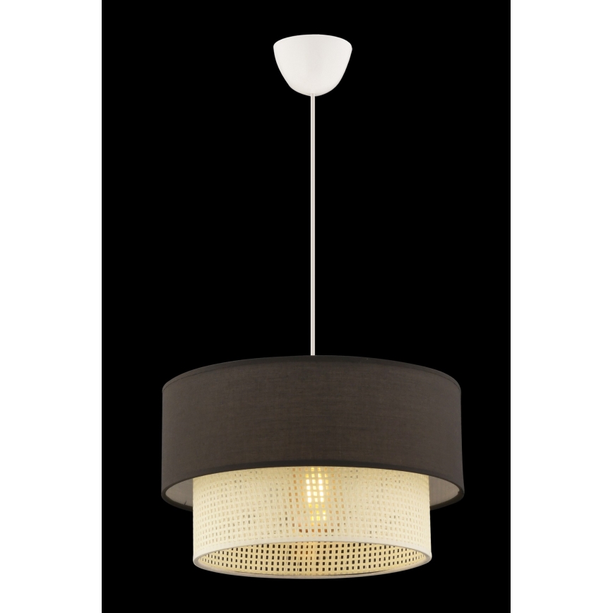 Lampada sospesa ECHO 1xE27/60W/230V marrone/crema
