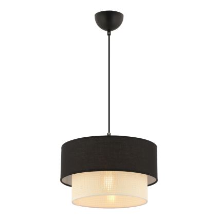 Lampada sospesa ECHO 1xE27/60W/230V nera/crema