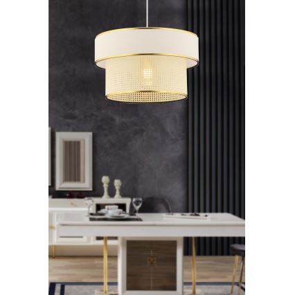 Lampada sospesa ERO 1xE27/60W/230V crema/oro