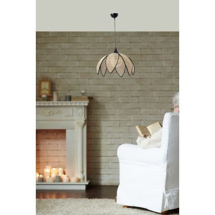 Lampada sospesa FUME 1xE27/40W/230V diametro 40 cm nera/beige