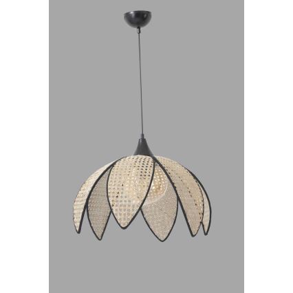Lampada sospesa FUME 1xE27/40W/230V diametro 40 cm nera/beige
