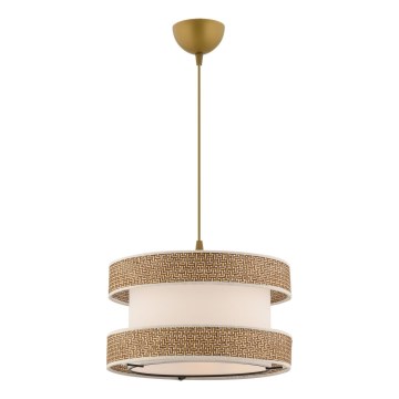 Lampada sospesa HALO 1xE27/60W/230V crema/beige