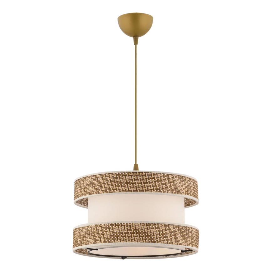 Lampada sospesa HALO 1xE27/60W/230V crema/beige