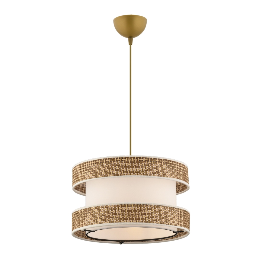 Lampada sospesa HALO 1xE27/60W/230V crema/beige