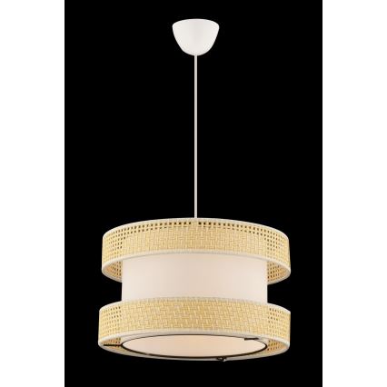 Lampada sospesa HALO 1xE27/60W/230V crema/beige