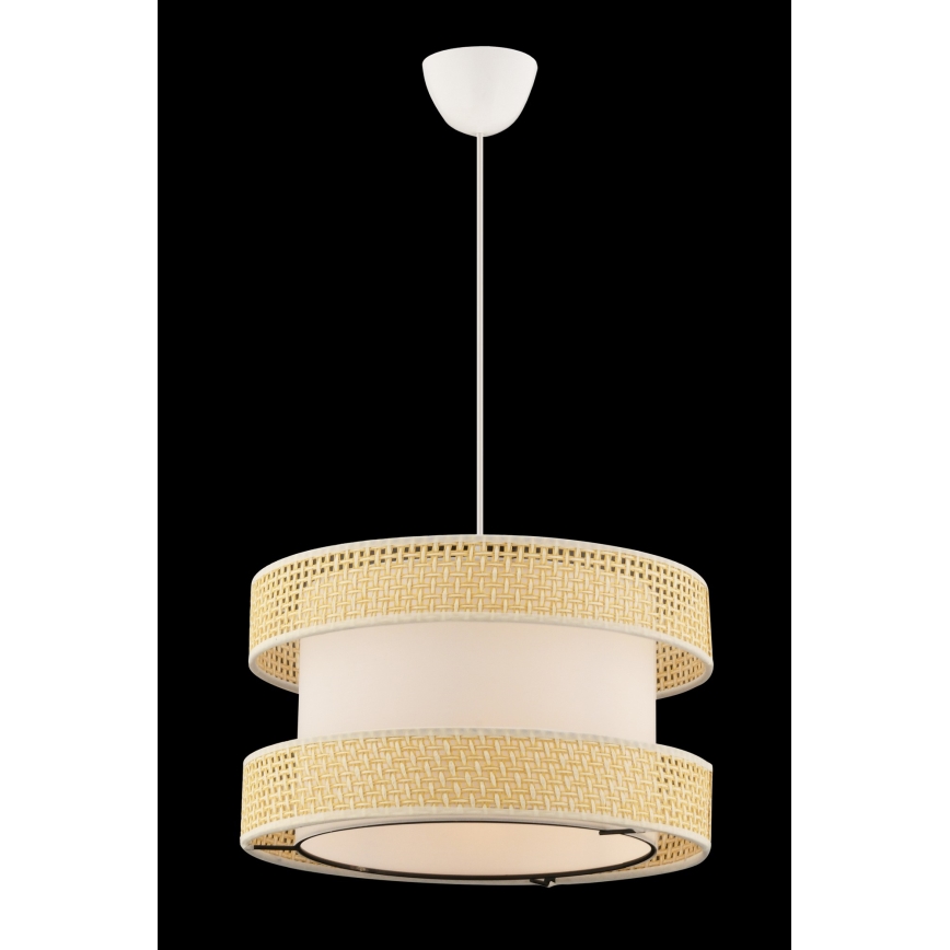 Lampada sospesa HALO 1xE27/60W/230V crema/beige