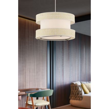 Lampada sospesa HALO 1xE27/60W/230V crema