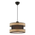 Lampada sospesa HALO 1xE27/60W/230V marrone/beige