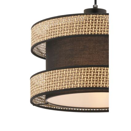 Lampada sospesa HALO 1xE27/60W/230V marrone/beige