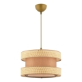 Lampada sospesa HALO 1xE27/60W/230V marrone/beige
