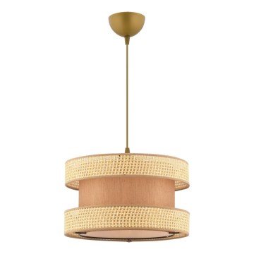 Lampada sospesa HALO 1xE27/60W/230V marrone/beige