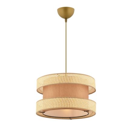 Lampada sospesa HALO 1xE27/60W/230V marrone/beige