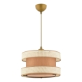 Lampada sospesa HALO 1xE27/60W/230V marrone/crema
