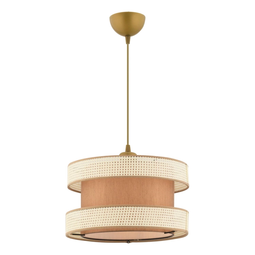 Lampada sospesa HALO 1xE27/60W/230V marrone/crema