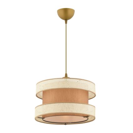 Lampada sospesa HALO 1xE27/60W/230V marrone/crema