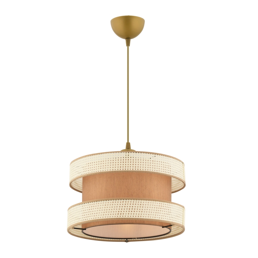 Lampada sospesa HALO 1xE27/60W/230V marrone/crema